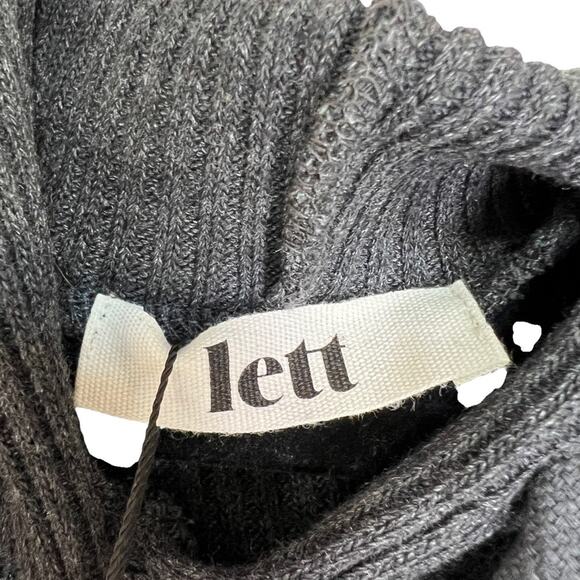 LETT Bari Hoodie Ribbed Drawstring Size XL Charcoal NWT - Picture 10 of 10